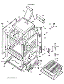 03 - Body Parts parts for Ge Range JGBC20GEV3WH from AppliancePartsPros.com