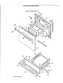 02 - Door & Drawer Parts parts for Ge Range JGBS07EV3WW from AppliancePartsPros.com