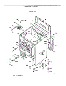 02 - Body Parts parts for Ge Range JBP24DW1 from AppliancePartsPros.com