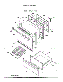 03 - Door & Drawer Parts parts for Ge Range JBP24DW1 from AppliancePartsPros.com