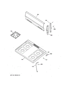 02 - Cooktop parts for Ge Range JGBS04PPW1AD from AppliancePartsPros.com