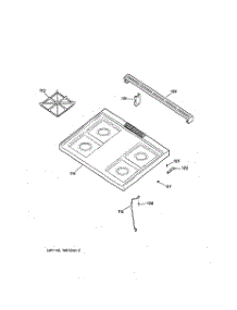 02 - Cooktop parts for Ge Range JGSS05BEA1BB from AppliancePartsPros.com