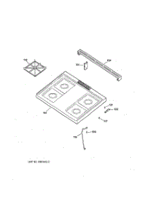 03 - Cooktop parts for Ge Range JGSS05BEA2BB from AppliancePartsPros.com