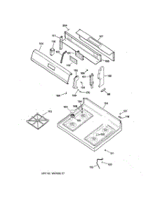 02 - Control Panel & Cooktop parts for Ge Range JGBS22BEA2AD from AppliancePartsPros.com
