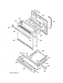 04 - Door & Drawer Parts parts for Ge Range JGSS05BEW1BB from AppliancePartsPros.com