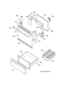 03 - Door & Drawer Parts parts for Ge Range JBP63BY5AD from AppliancePartsPros.com
