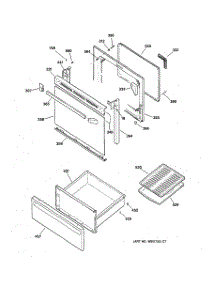 03 - Door & Drawer Parts parts for Ge Range JBP63BY4WH from AppliancePartsPros.com
