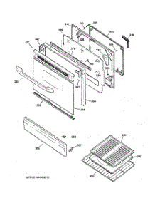 04 - Door Parts parts for Ge Range JGBP24BEA5WH from AppliancePartsPros.com