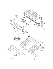 02 - Cooktop parts for Ge Range JGBP24BEW1AD from AppliancePartsPros.com