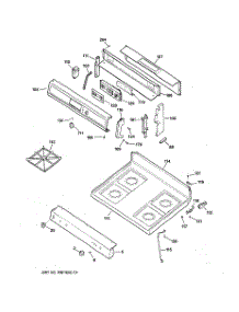 02 - Control Panel & Cooktop parts for Ge Range JGBP24BEA2WH from AppliancePartsPros.com