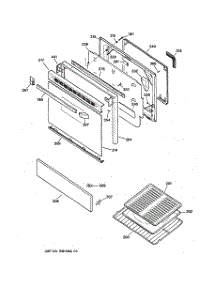 04 - Door Pars parts for Ge Range JGBP27BEA1WH from AppliancePartsPros.com