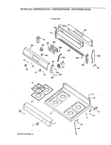 02 - Cooktop parts for Ge Range JGBP26WEV4WW from AppliancePartsPros.com