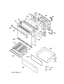 04 - Door & Drawer Parts parts for Ge Range JGBP26WEA1WW from AppliancePartsPros.com