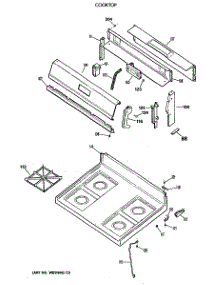 02 - Cooktop parts for Ge Range JGBS17EV3AD from AppliancePartsPros.com