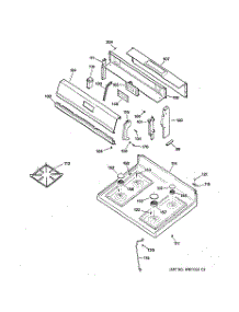 02 - Cooktop parts for Ge Range JGBS22BEW3AD from AppliancePartsPros.com