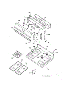 02 - Cooktop parts for Ge Range JGBS23BEW1WH from AppliancePartsPros.com