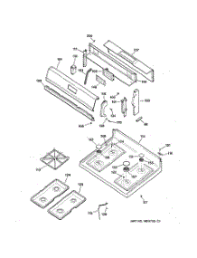 02 - Cooktop parts for Ge Range JGBS23BEW2AD from AppliancePartsPros.com