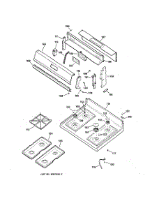 02 - Control Panel & Cooktop parts for Ge Range JGBS23DEA1AD from AppliancePartsPros.com