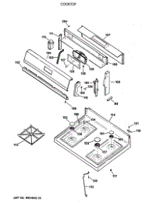 02 - Cooktop parts for Ge Range JGBS22GEV3AD from AppliancePartsPros.com