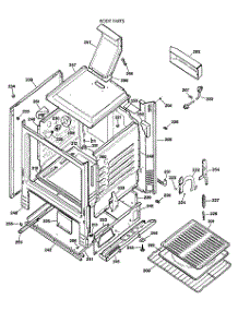 03 - Body Parts parts for Ge Range JGBS22GEV3AD from AppliancePartsPros.com