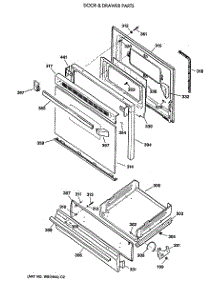 04 - Door & Drawer Parts parts for Ge Range JGBS22GEV3AD from AppliancePartsPros.com