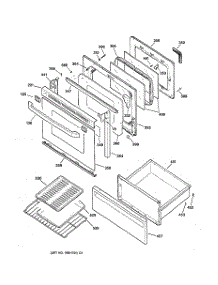 03 - Door & Drawer Parts parts for Ge Range JBP79AY3 from AppliancePartsPros.com