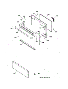 03 - Door Parts parts for Ge Range JBP60BY4WH from AppliancePartsPros.com