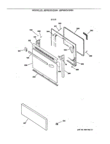 02 - Door parts for Ge Range JBP60GV3WH from AppliancePartsPros.com