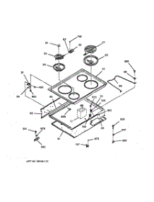 02 - Cooktop parts for Ge Range JDP36BW1WH from AppliancePartsPros.com