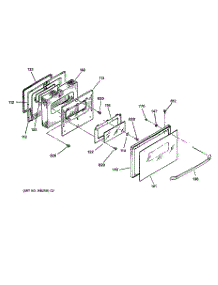 04 - Door parts for Ge Range JDP36BW4AD from AppliancePartsPros.com
