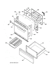 03 - Door & Drawer Parts parts for Ge Range JBP26AY2 from AppliancePartsPros.com