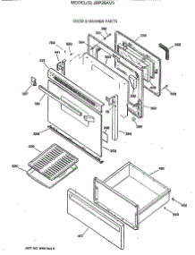 03 - Door & Drawer Parts parts for Ge Range JBP26AV3 from AppliancePartsPros.com