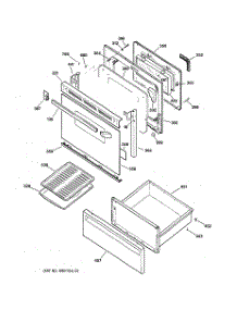 03 - Door & Drawer Parts parts for Ge Range JBP26AY6 from AppliancePartsPros.com