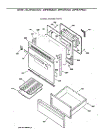 02 - Door & Drawer Parts parts for Ge Range JBP65GV3WH from AppliancePartsPros.com