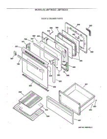 02 - Door & Drawer Parts parts for Ge Range JBP78GV2 from AppliancePartsPros.com