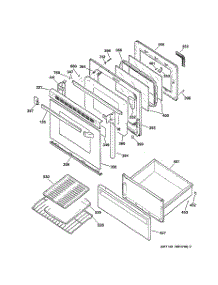 03 - Door & Drawer Parts parts for Ge Range JBP78BY1 from AppliancePartsPros.com