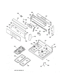 02 - Control Panel & Cooktop parts for Ge Range JGBP90MEA2BC from AppliancePartsPros.com