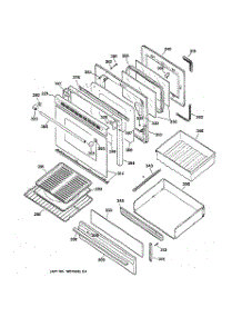 04 - Door & Drawer Parts parts for Ge Range JGBP90MEA2BC from AppliancePartsPros.com