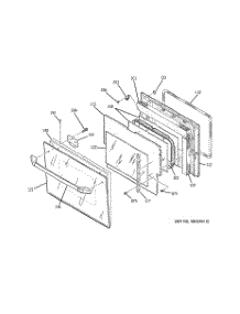 03 - Door parts for Ge Range JMP28BD1CT from AppliancePartsPros.com