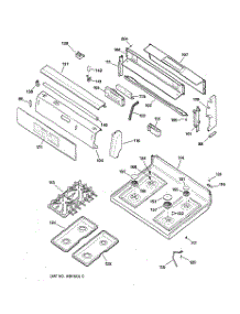 02 - Control Panel & Cooktop parts for Ge Range JGBP90MEA1BC from AppliancePartsPros.com
