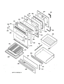 04 - Door & Drawer Parts parts for Ge Range JGBP90MEA1BC from AppliancePartsPros.com