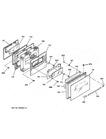 03 - Door parts for Ge Range JGSP23WEY3WW from AppliancePartsPros.com