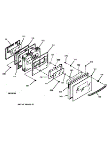 03 - Door parts for Ge Range JGSP44WEY4WW from AppliancePartsPros.com