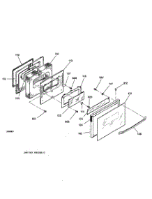 03 - Door parts for Ge Range JGSP23WEY5WW from AppliancePartsPros.com