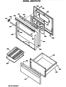 Door / Utility Drawer parts for Ge Range JBS27G*R33 from AppliancePartsPros.com