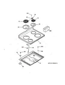 02 - Cooktop parts for Ge Range LEB133GS1WW from AppliancePartsPros.com