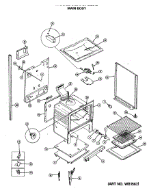 03 - Main Body parts for Ge Range JGHP57GEJG from AppliancePartsPros.com