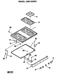 Cooktop parts for Ge Range JGBC15GPK1 from AppliancePartsPros.com