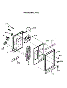 06 - Upper Control Panel parts for Ge Range JGHP66GEN4 from AppliancePartsPros.com