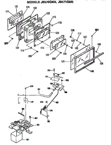 Door parts for Ge Range JB571GM5BK from AppliancePartsPros.com